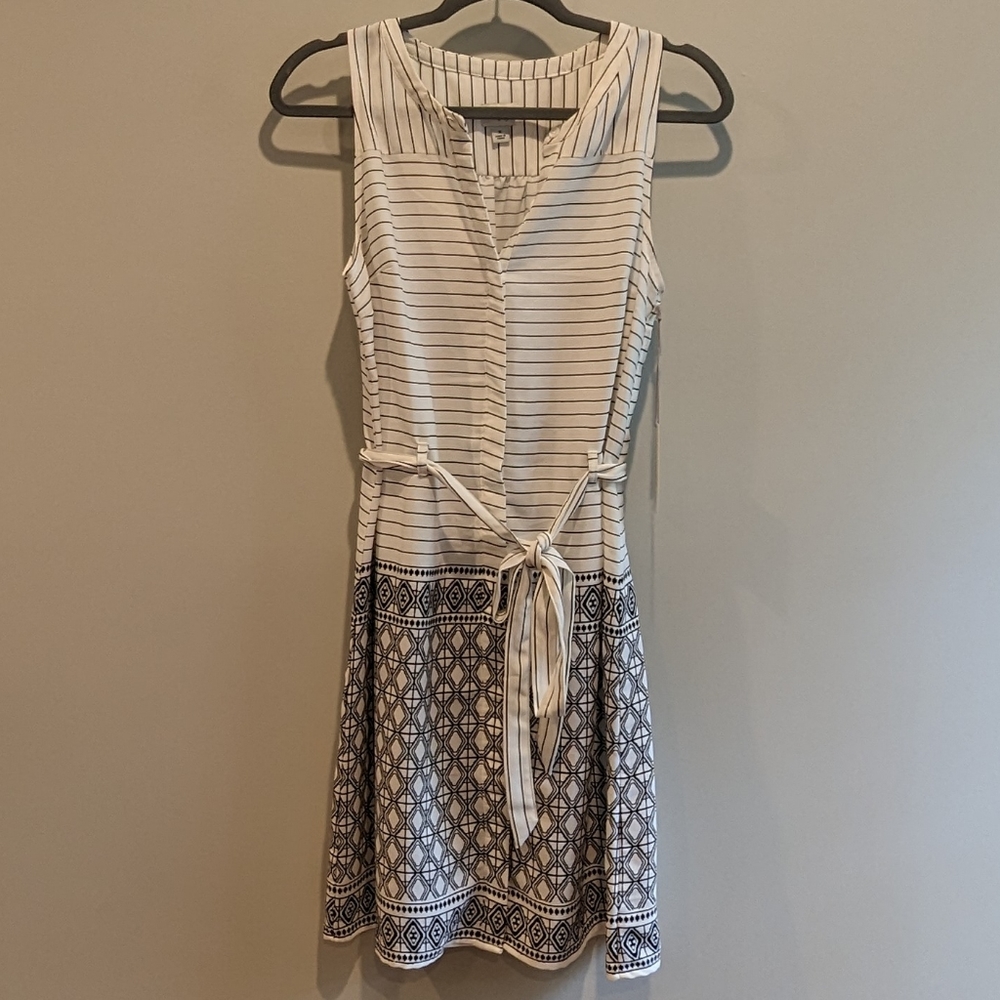 A‎ New Day black white Striped dress Small